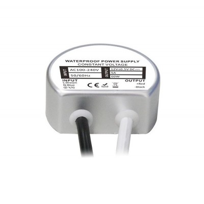 Τροφοδοτικό LED 60W 5A 230V στα 12V DC IP67 Ultra Thin
